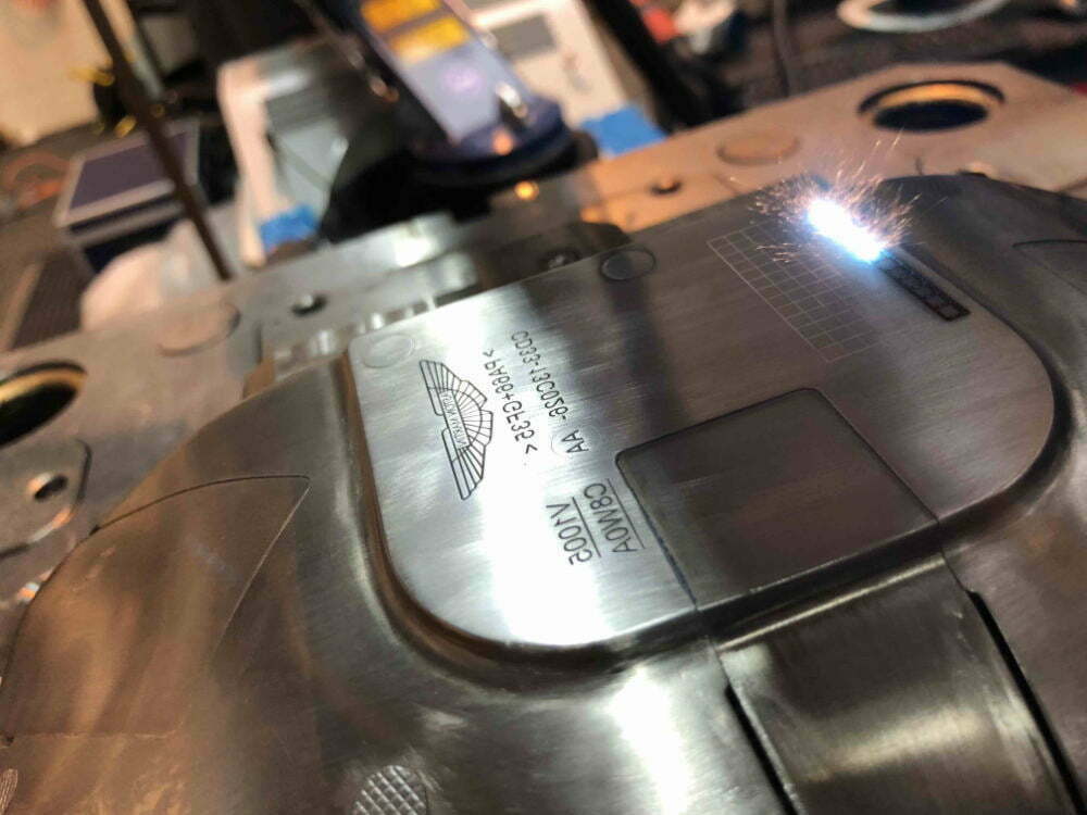 Laser Engraved logo and info